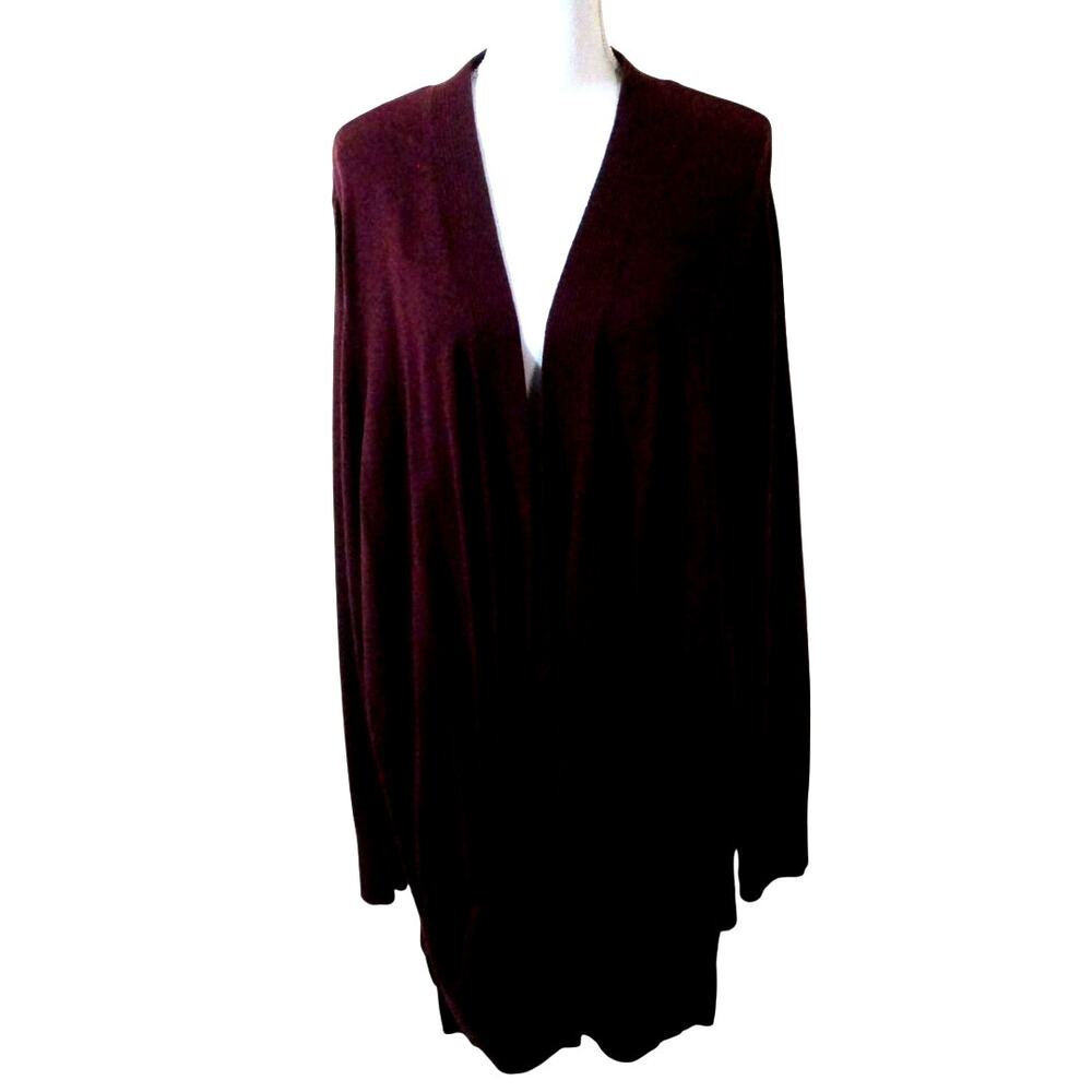 Croft & Barrow Women's Plus Open Front Burgundy Cardigan Sweater NWT Size 3X